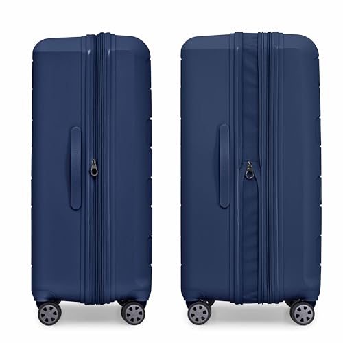 Traveler's Choice Pagosa Indestructible Hardshell Expandable Spinner Luggage, Black, 22