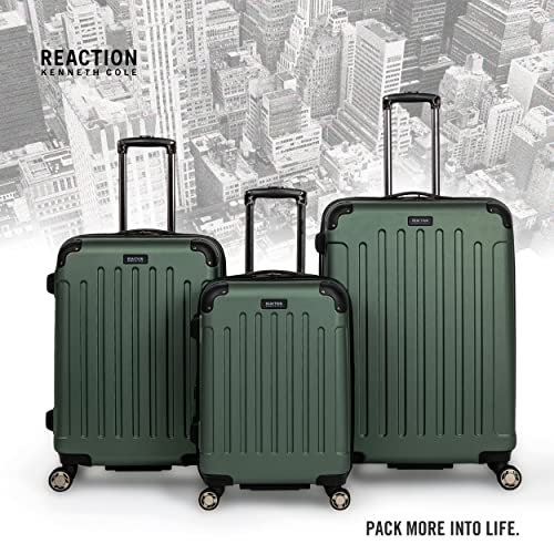 Kenneth Cole REACTION Renegade Luggage Expandable 8-Wheel Spinner Lightweight Hardside Suitcase, Navy Blue, 20-Inch Carry On