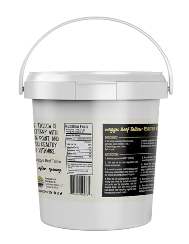 Premium Wagyu Beef Tallow | Rendered | 1.5 lb Tub | Rich & Buttery | High in Nutrients | Cornhusker Kitchen