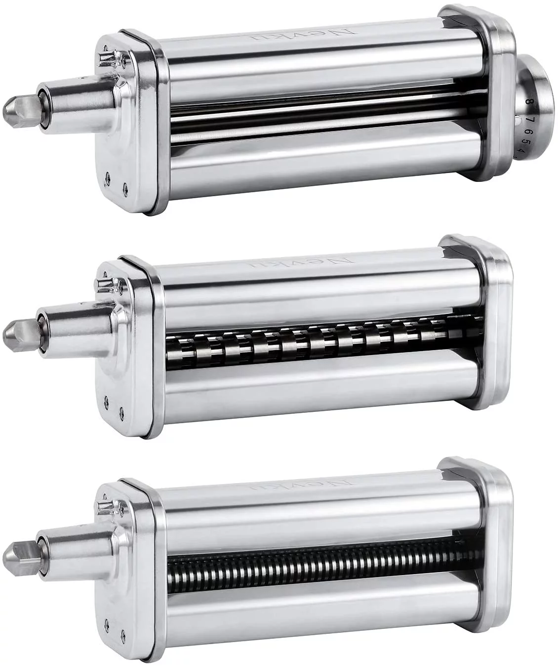 Excellent Pasta Maker Attachments Set for all KitchenAid Stand Mixer  including Pasta Sheet Roller  Spaghetti Cutter  Fettuccine Cutter by Nevku