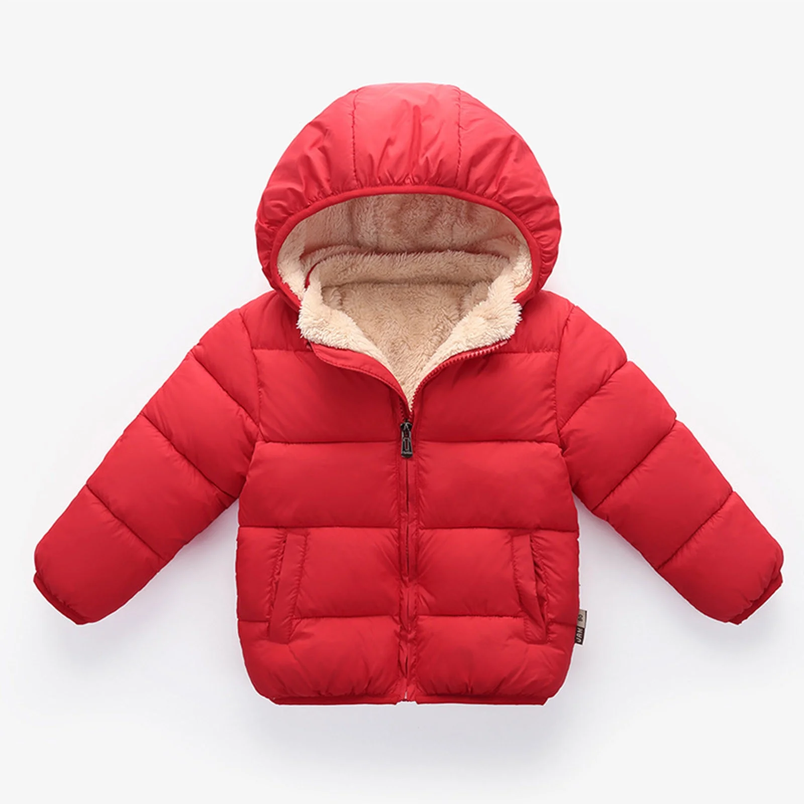 Little Boys Coat Kids Child Girls Solid Winter Hooded Jacket Thick Warm Clothes Outwear for Boy