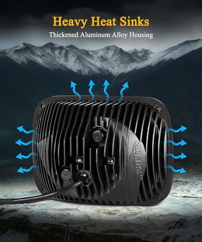 Partsam 2025 H6054 LED Headlights 7x6 5x7 Headlamp Hi/Low Sealed Beam Lights [DOT] [Start & End Animation] [Anti-glare] [DRL] [Sequential Turn Signal] Compatible with Cherokee XJ Wrangler YJ D21 etc