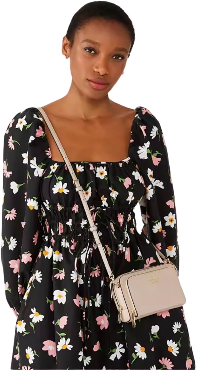 Kate Spade Staci Dual Zip Around Crossbody (Warm, beige)