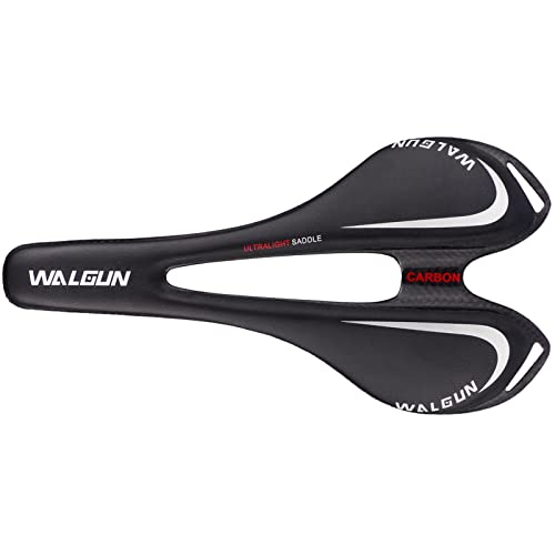 Bike Saddle Ultra-Light Carbon Fiber Bike Saddle - Ergonomic Design for Mountain and Road Bikes