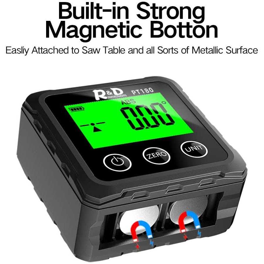 Rdinscos Digital Angle Gauge Level Box Protractor Digital Inclinometer Angle Finder Magnetic Base For Woodworking