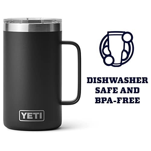 YETI Rambler 24 oz Mug, Vacuum Insulated, Stainless Steel with MagSlider Lid