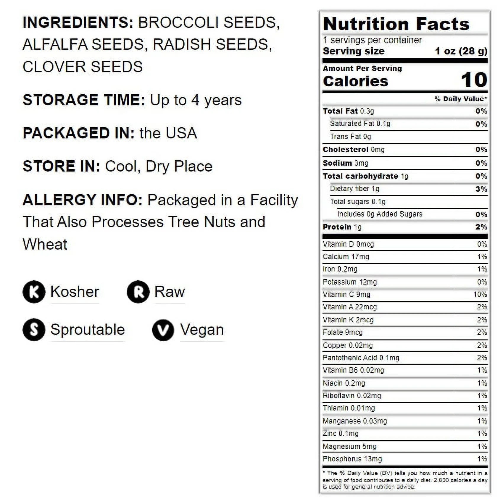 Salad Mix of Sprouting Seeds, 5 Pounds ? Sproutable, Kosher, Raw, Vegan ? by Food to Live