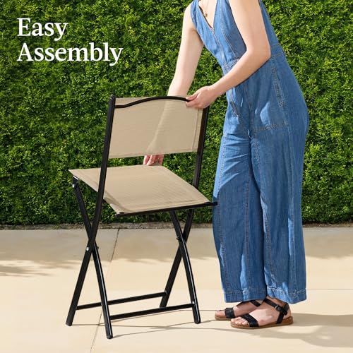 Best Choice Products 3-Piece Patio Bistro Dining Furniture Set w/Glass Tabletop, 2 Folding Chairs, Steel Frame, Polyester Fabric - Gray