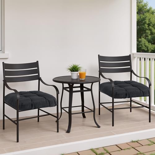 MTMR Water-Repellent Outdoor Chair Cushions Set of 2, 19”X19” Patio Chair Cushions with High Elasticity PP Cotton, No Fading Tufted Seat Cushions for Outdoor Furniture, Thick and Large Patio Cushions