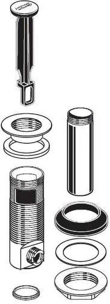 American Standard Drain Assembly,1 1/4 in Dia,Brass M952425-0020A