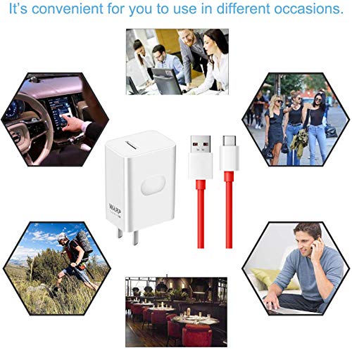 ChiChiFit OnePlus 7 pro Warp Charger,30W Quick Rapid Charge Power AC Wall Adapter [5V 6A] with USB-C Fast Charging Data Cable（3.3FT Compatible with OnePlus 7Pro/ 6T/ 6/ 5T/ 5/ 3T/ 3