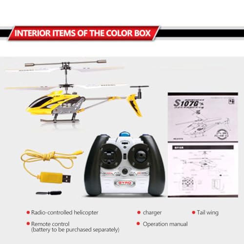 Blue S107G RC Helicopter - 2.4G 3CH Dual-Propeller Aircraft with Gyro Stabilization (Ready-to-Fly), O48932GUSKX7214P7LPCU
