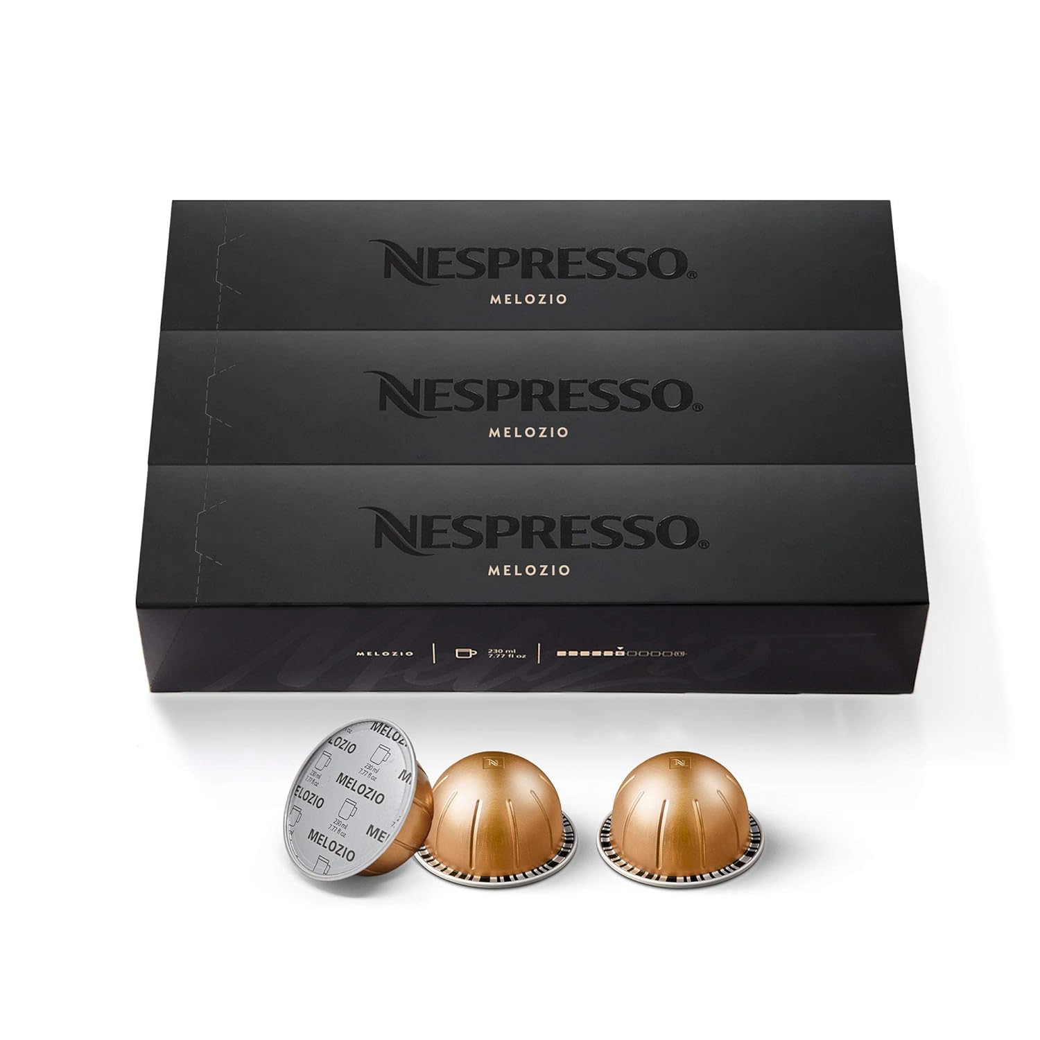Nespresso VertuoLine Coffee Capsule Bundle - Melozio and Double Espresso Scuro (10 Count)