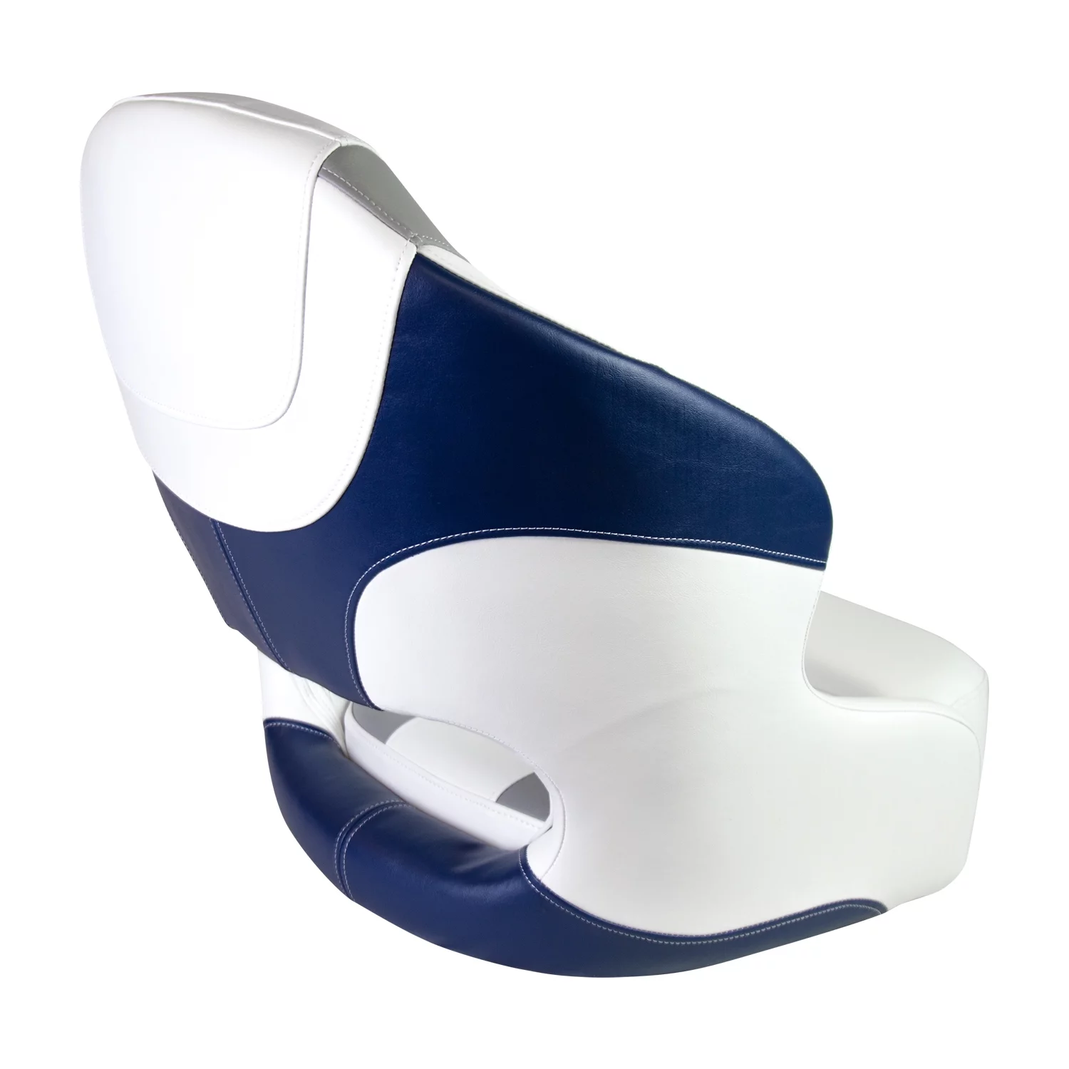 Wise 3315-1773 Baja Bucket Seat with Flip Up Bolster - Brite White, Marble Grey & Midnight Navy