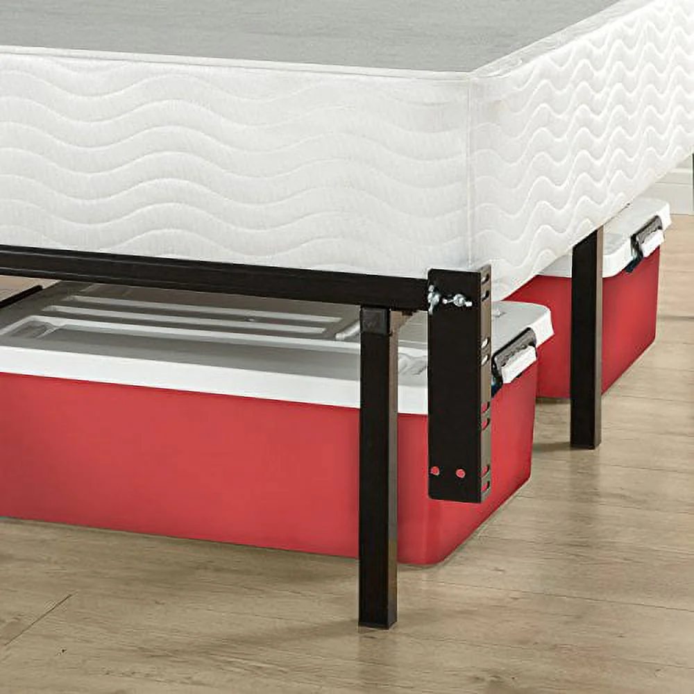 Zinus 12 Inch Compack Bed Frame, for Box Spring & Mattress Sets, Extra High so Bed Risers not needed, Fits Twin to Queen