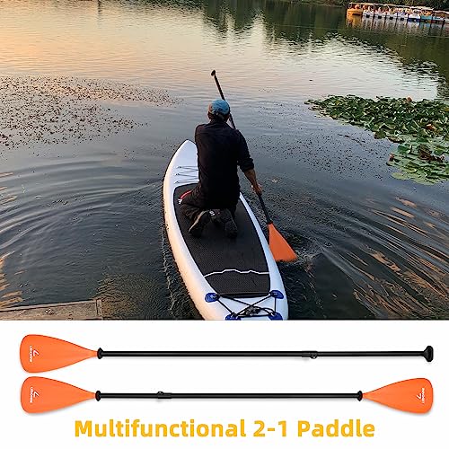 LEDONNE SUP Paddle 4-Piece Adjustable Kayak Paddle Floating Lightweight Paddle Board Oar with Aluminum Alloy Shaft and 2 Nylon Blades Best Price Based on Our 3 Million Sets Per Year 500 bought monthly