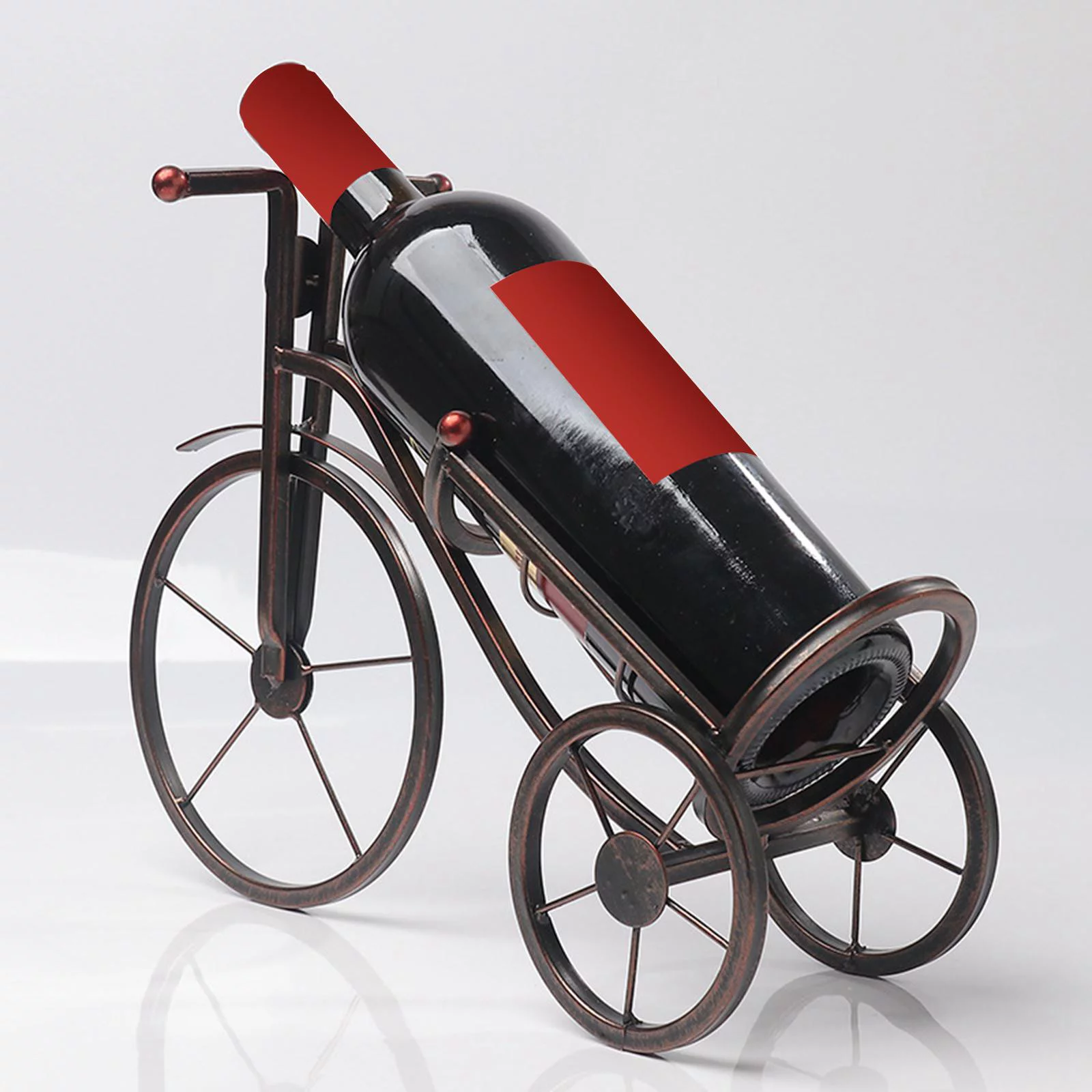 Retro Bike Shape Rack, Creative Countertop Display Holder, Champagne Holder Stand, Single Bottle Shelf Bike Shaped