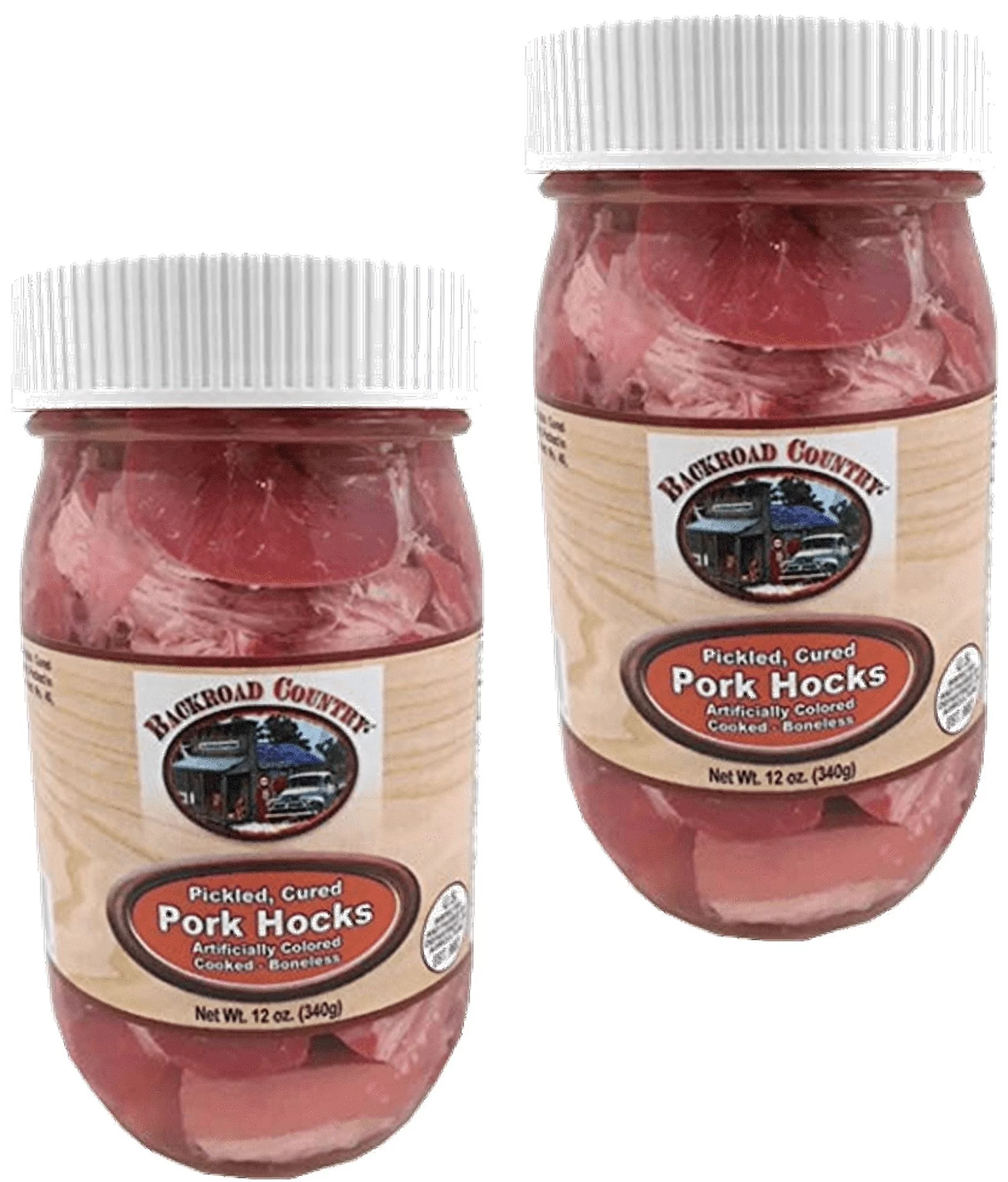Backroad Country Pickled Cured Pork Hocks, 2-Pack 12 oz. PET Jars