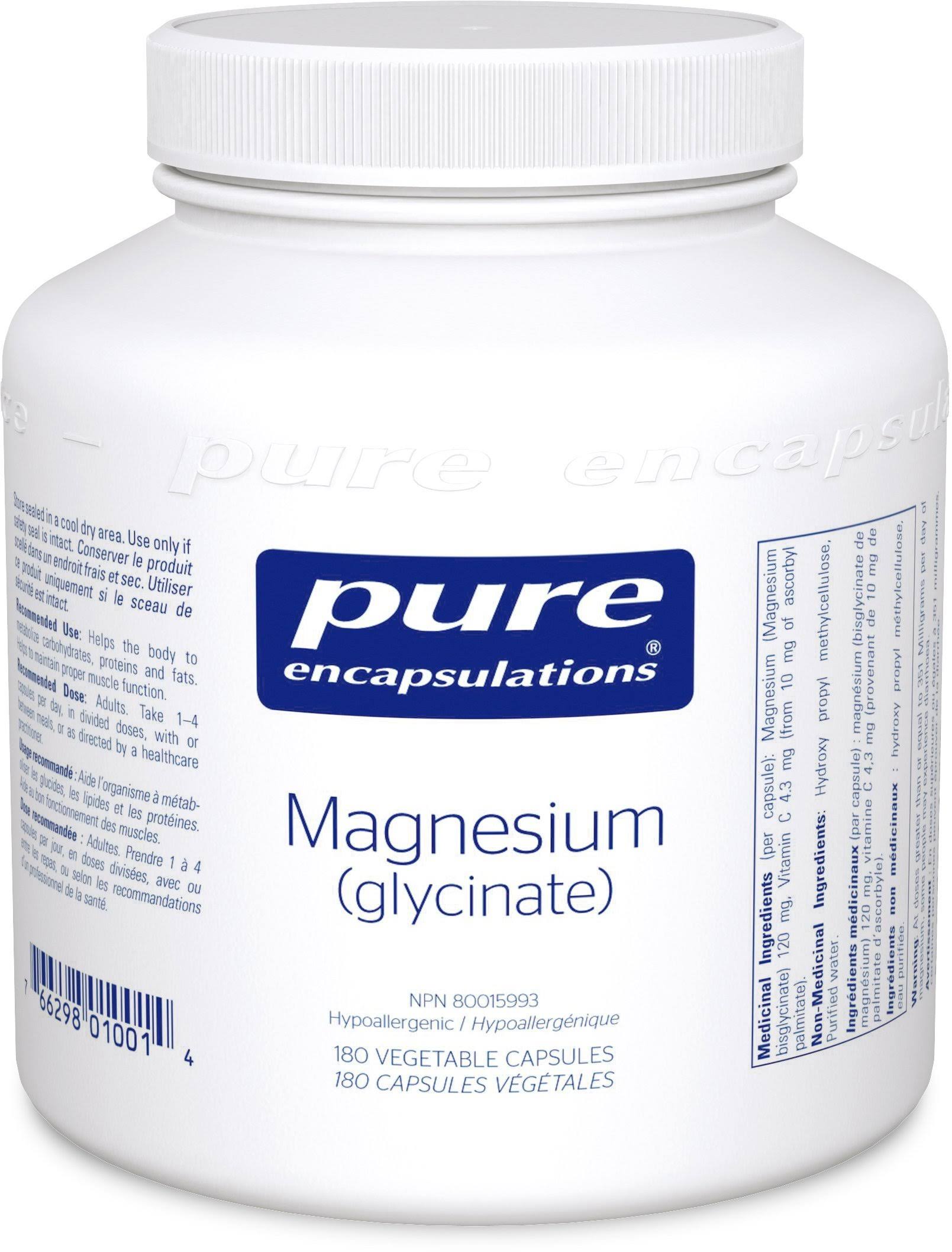 Pure Encapsulations Magnesium Glycinate Supports Enzymatic