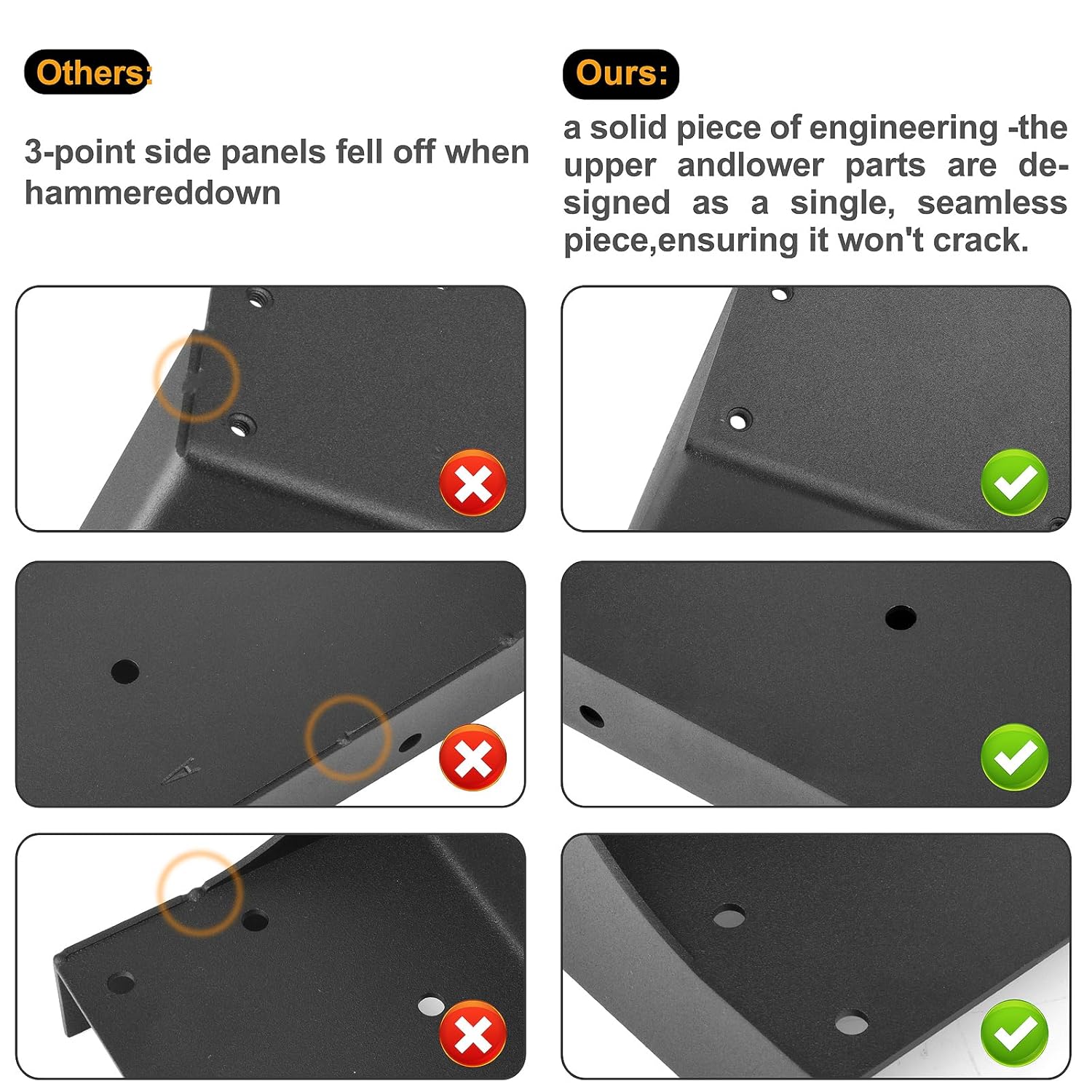 Thickened Fence Post Repair Kit, Fence Post Anchor Ground Spike, 2 Pack Heavy Duty Steel Fence Post Repair Stakes for Wooden Fence Post