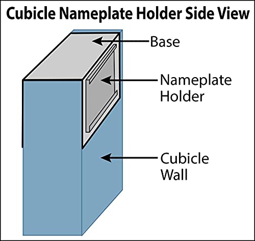 Quality Aluminum, Changeable Cubicle Nameplate Holder, Black Base, and Black Name Plate Holder, Guaranteed Not to Crack 8