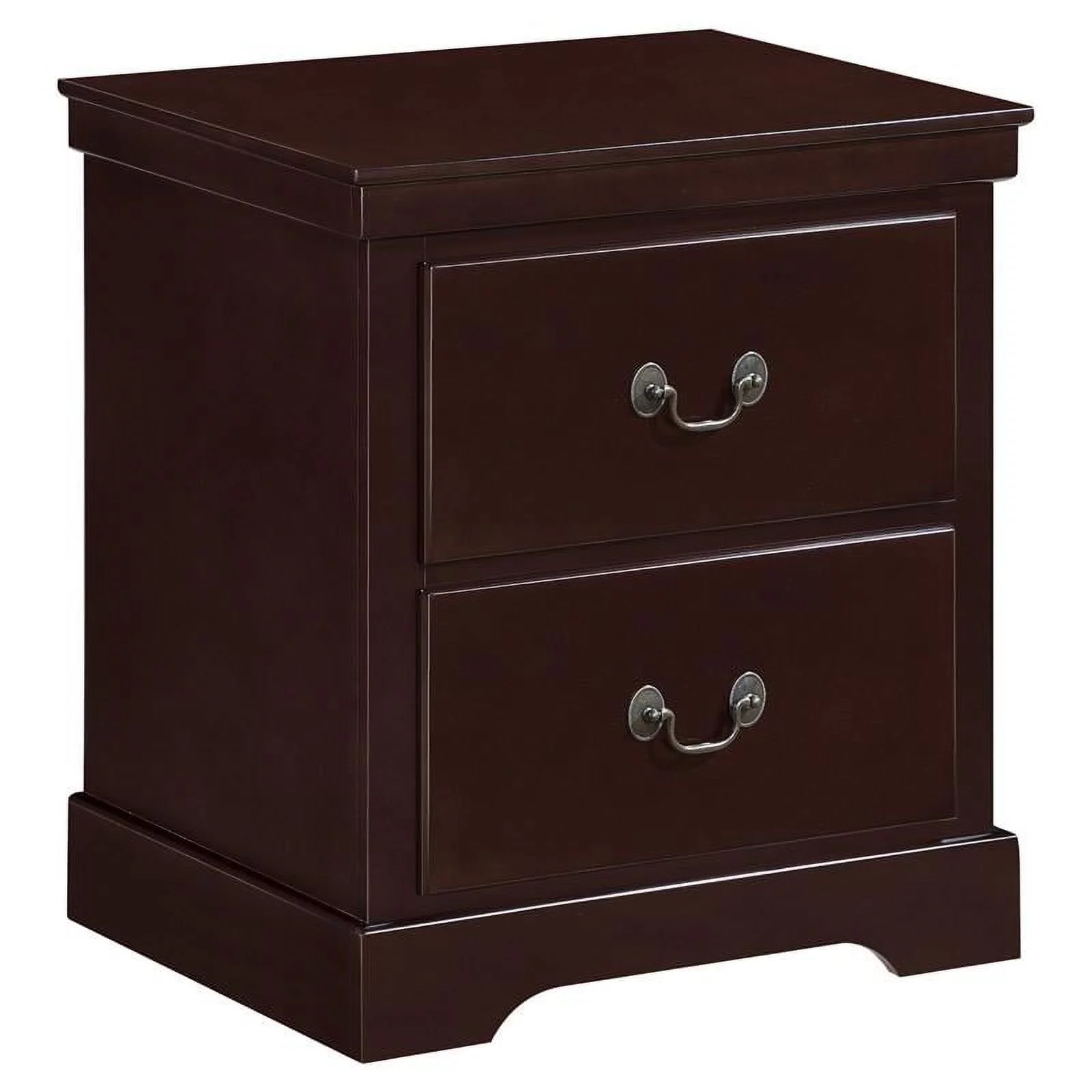 Lexicon Seabright 2-Drawers Traditional Wood Nightstand in Cherry