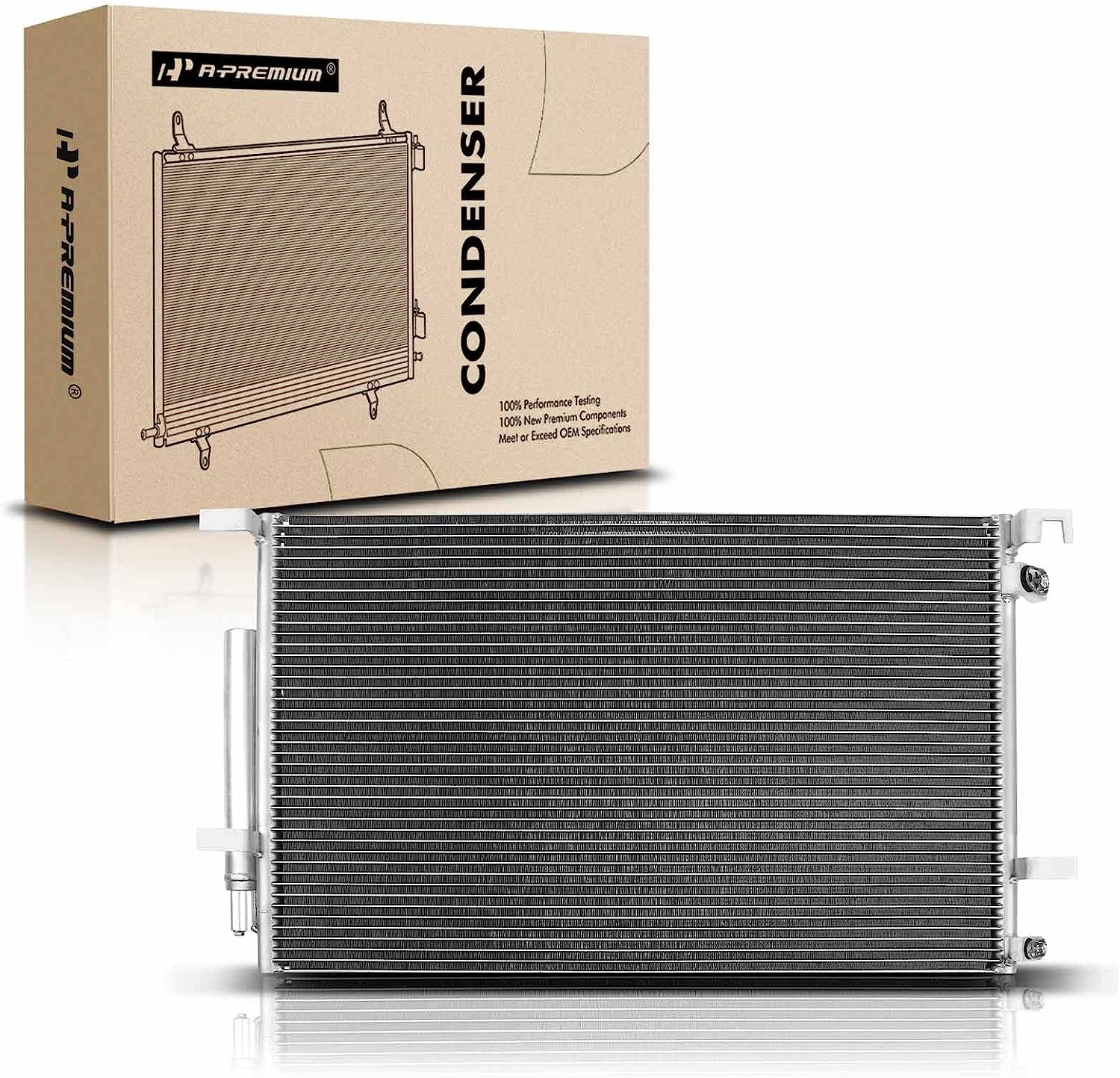 A-Premium Air Conditioning A/C Condenser Compatible with Ford Mustang 2015-2021 3.7L 5.0L 5.2L, Replace# FR3Z19712B