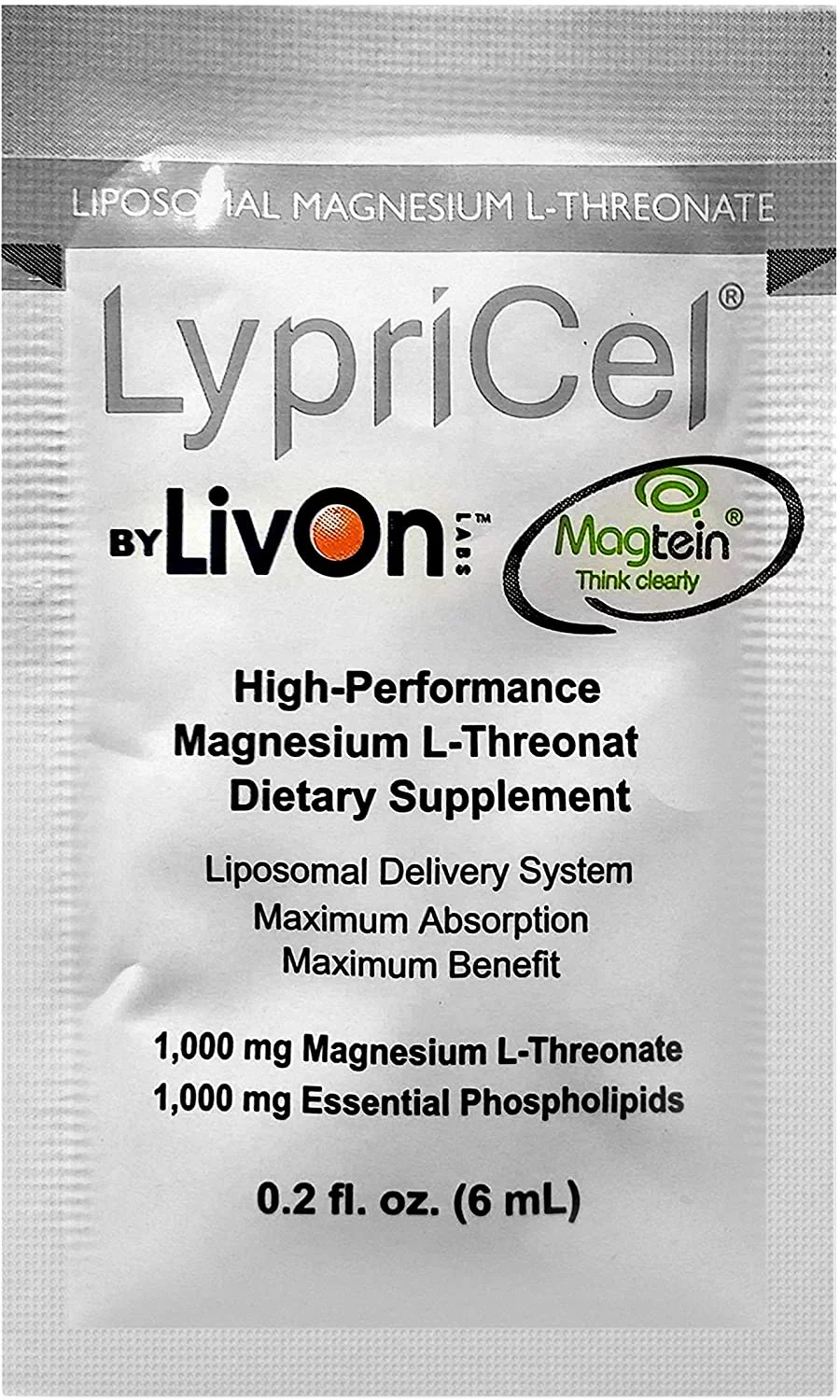 LypriCel Liposomal Magnesium L-Threonate 30 Packets