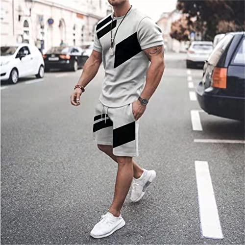 2024 Mens Short Sets Stylish 2 Piece Outfits Fashion Summer Trendy Sport Tracksuits Casual Short Sleeve Tshirts and Shorts