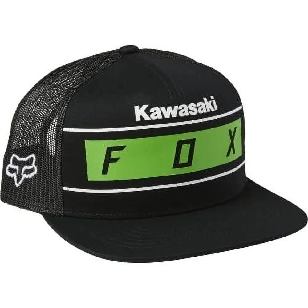 Fox Racing Men's Standard Kawasaki Snapback HAT, Black, One Size ONE SIZE