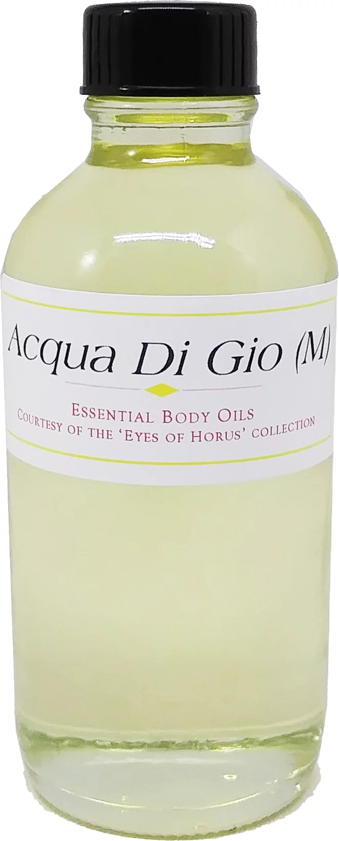 Acqua Di Gio - Type for Men Cologne Body Oil Fragrance [Regular Cap - Clear Glass - Light Gold - 4 oz.]
