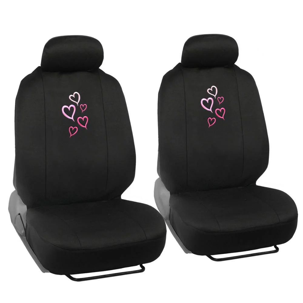 BDK Pink Love Story Design Seat Covers for Car, SUV and Van, 9pc