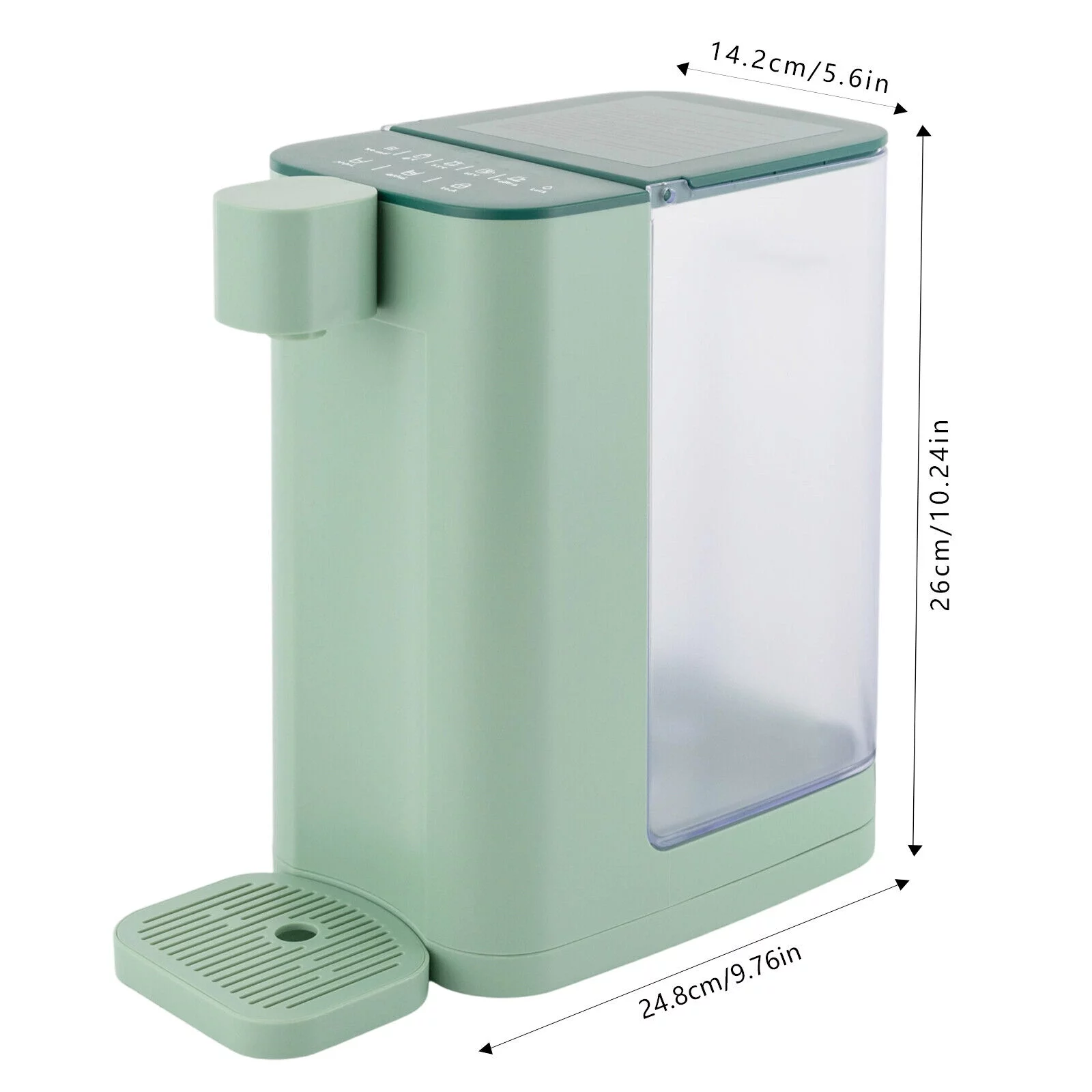 Green Countertop Water Dispenser, Instant Hot Filtered Water, Electric Kettle