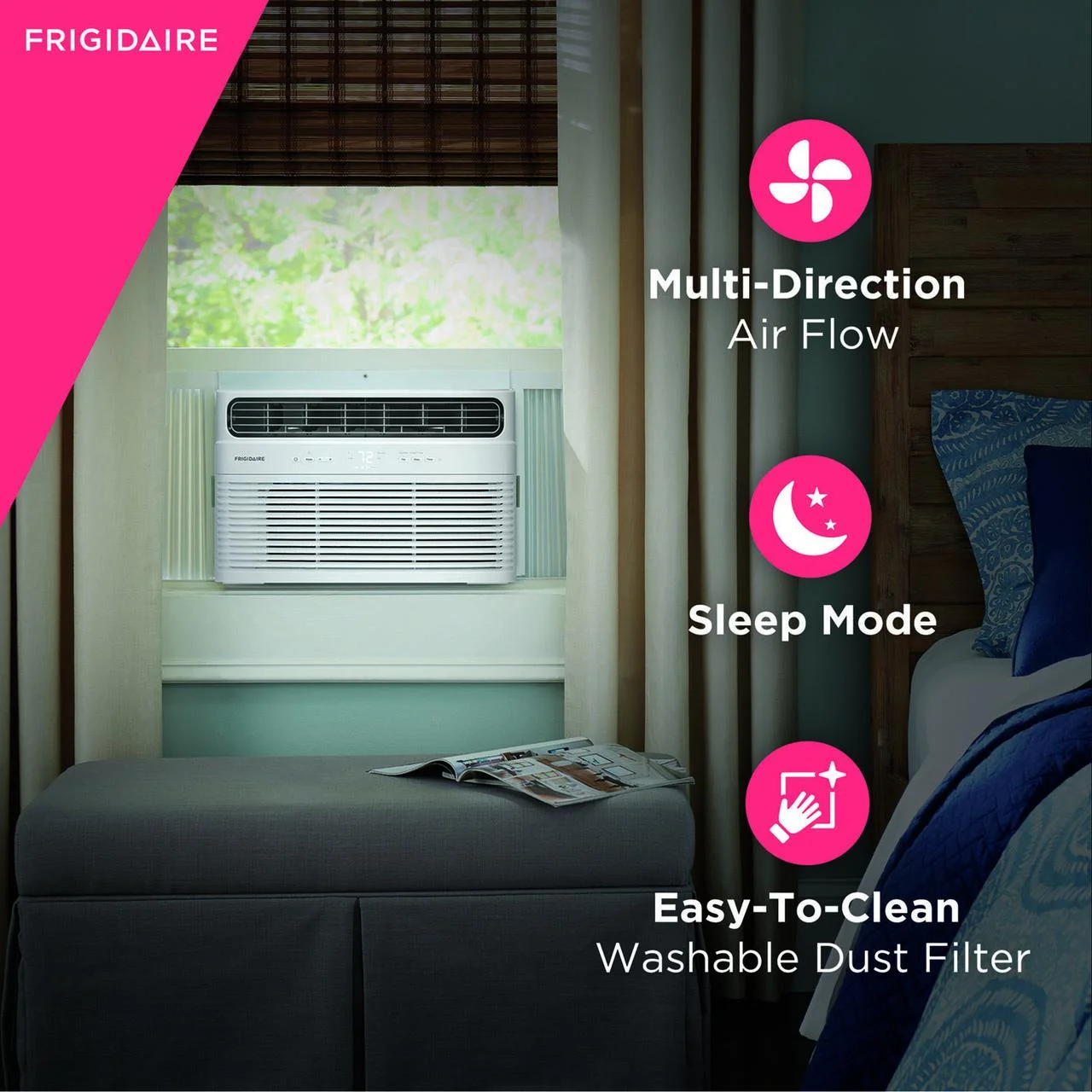 Frigidaire 12,000 BTU Smart Window Air Conditioner with Wi-Fi and Remote in White