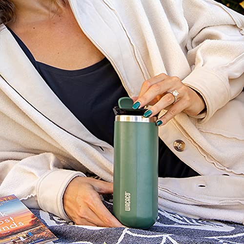 WACACO Octaroma Classico Vacuum Insulated Coffee Mug, Double-wall Stainless Steel Travel Tumbler With Drinking Lid, 6 fl oz (180ml), Carmine Red