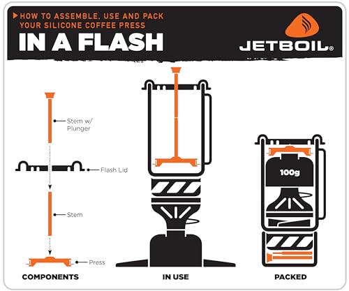 Jetboil Silicone French Press Coffee Maker Camping Stoves, Regular