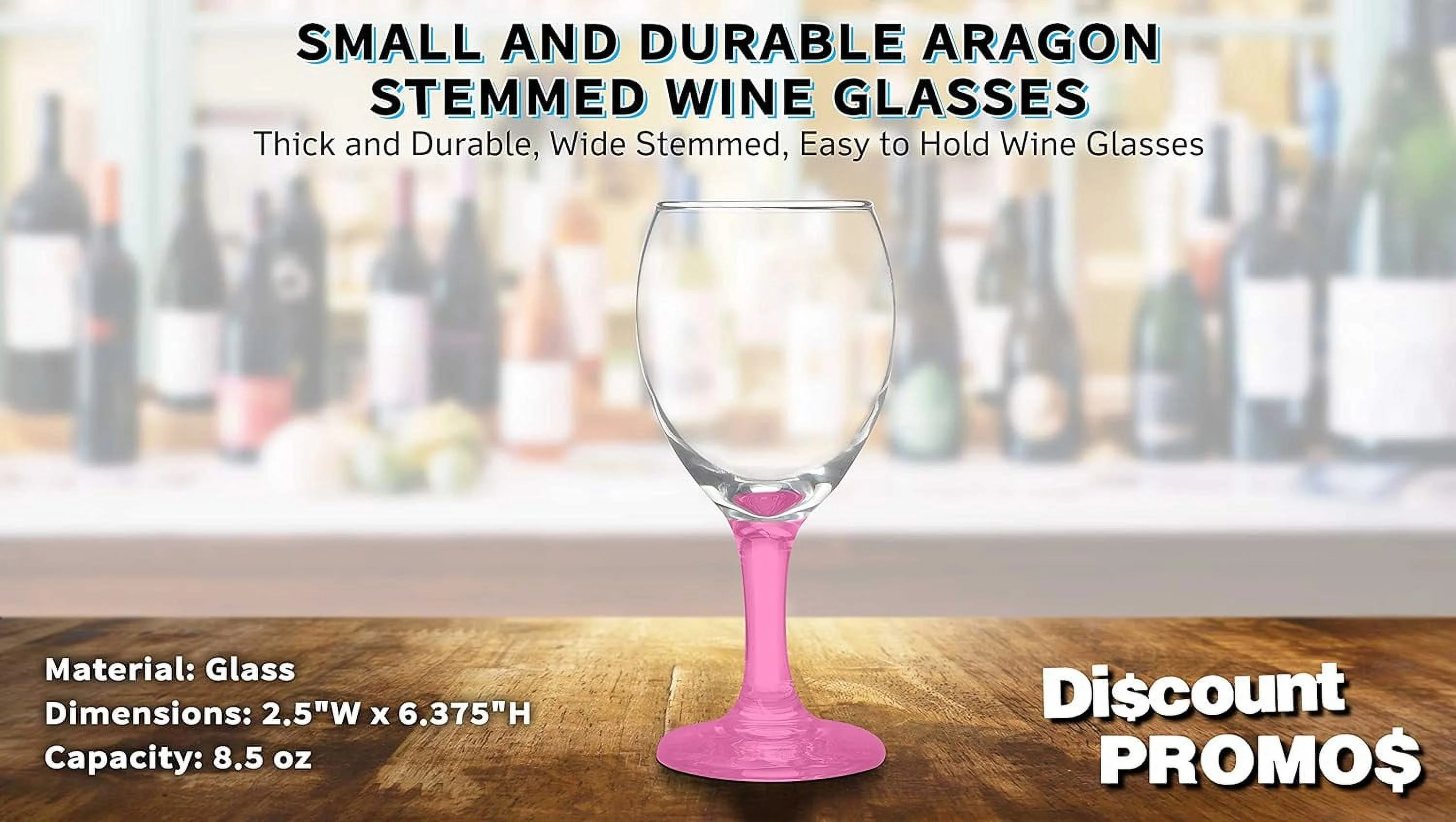 10 Aragon Wine Glasses Set, 8.5 Oz. - High Standard, Made -