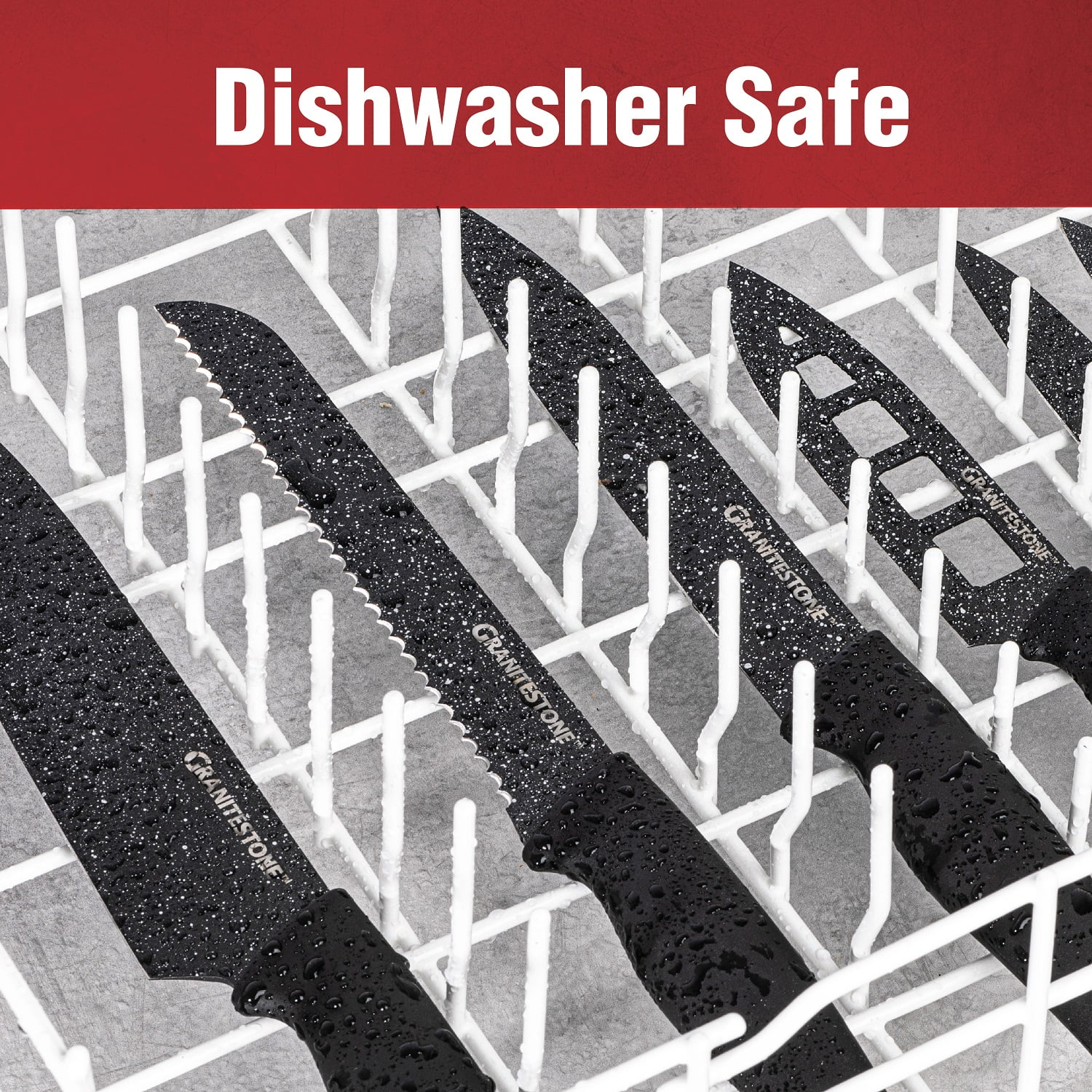 Granitestone Nutriblade Knife Set 6 Piece Knives Set, Dishwasher Safe