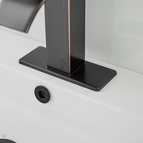 BWE Vessel Sink Faucet Modern Waterfall Chrome Single Hole Bathroom Faucet Single Handle with Pop up Drain Without Overflow Assembly Vanity Basin Bath Sink Faucets Mixer Tap