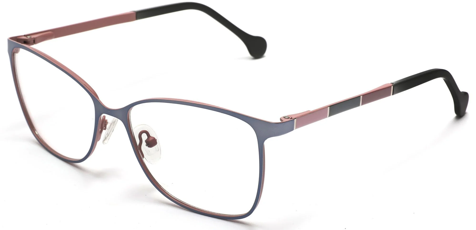 Tango Optics Metal Optical Eyeglasses Frame Luxe Reading Stainless Steel Dorothy Johnson Grey For Prescription Lens -