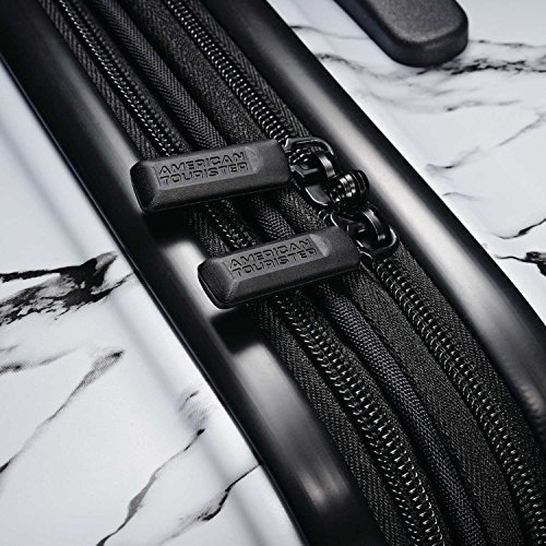 American Tourister Moonlight Hardside Expandable Luggage with Spinner Wheels, Blue Terazzo, 2-Piece Set (20/28)