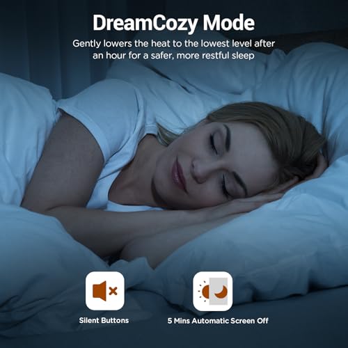 Comfytemp Heated Mattress Pad Queen —Dual Zone Control & Preheat Function & Smart Downshift, 60