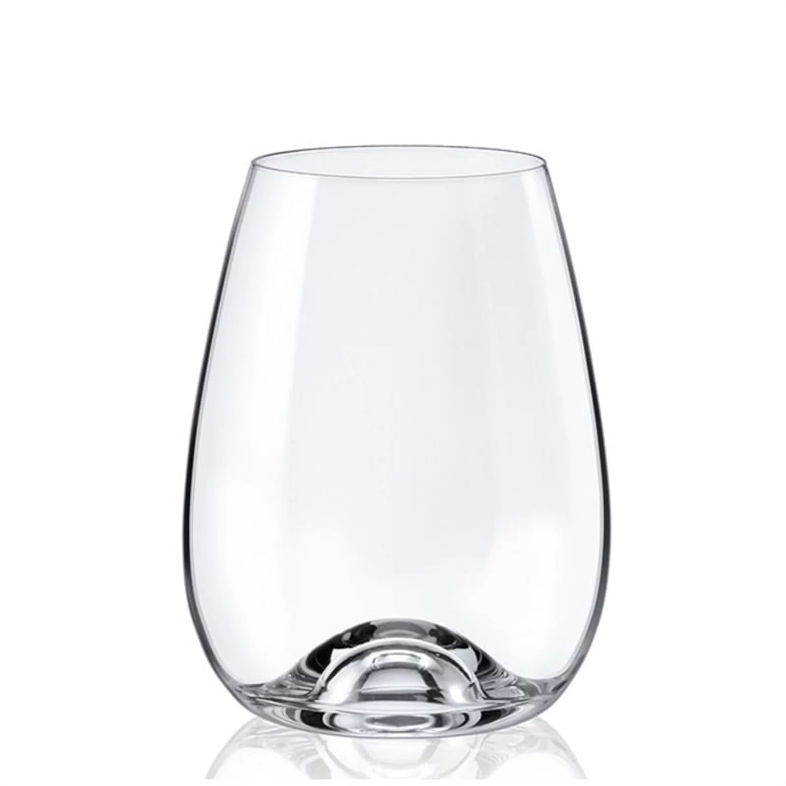 Drink Master #3 Wine, 16 oz. Stemless Crystal Red Wine Glass, Set of 4