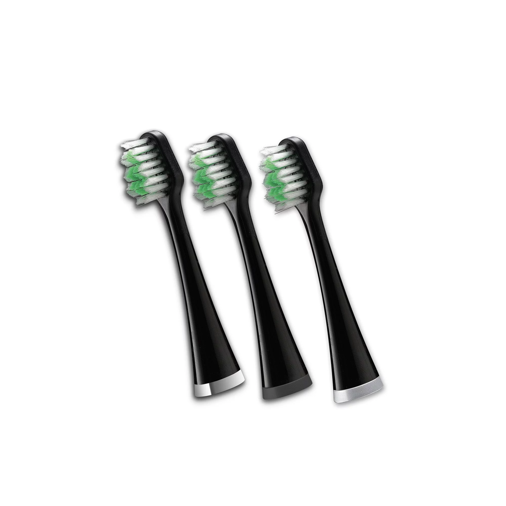 Waterpik Genuine Replacement Triple Sonic Brush Heads STRB-3WB Black, 3 Count