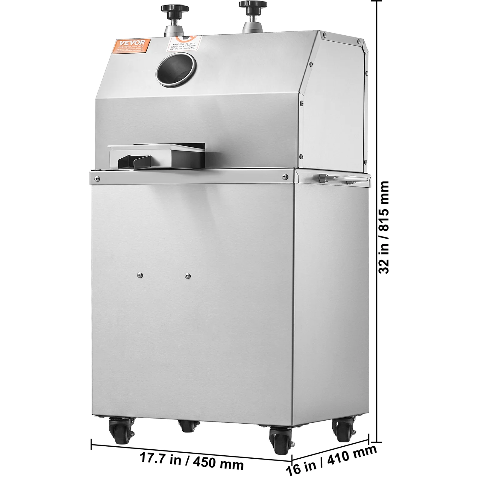 SKYSHALO 750W Electric Sugar Cane Juicer 661LBS/H Output 3 Rollers 2.4