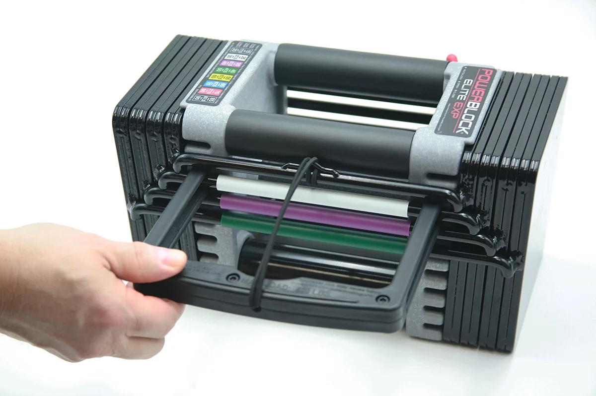 PowerBlock Elite EXP 5-50 lb. Adjustable Dumbbells, Stage 1, Single Dumbbell