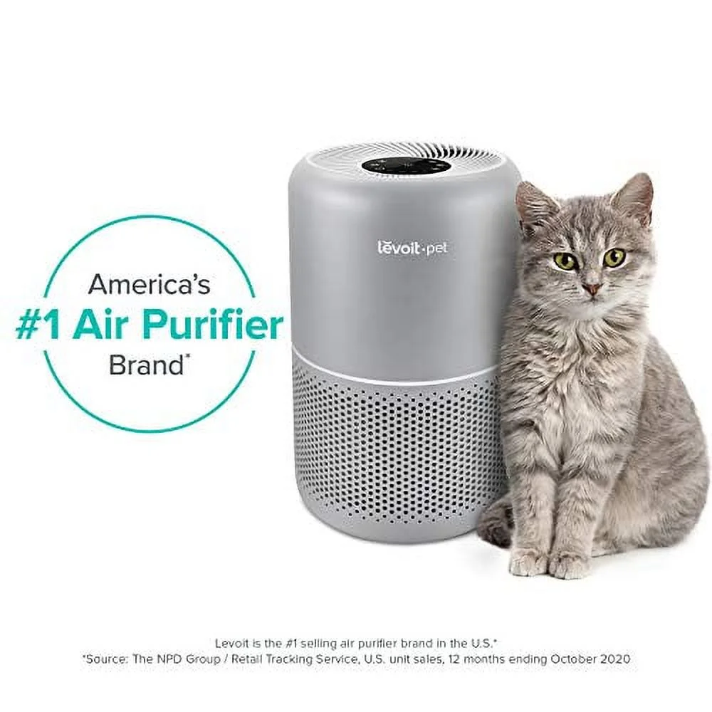 Levoit Air Purifier Core P350, True HEPA Filters for Pet Hairs, Odors, Dander, Fur, Reduce Allergy Symptoms, for Large Rooms up to 529 sq. ft. Gray