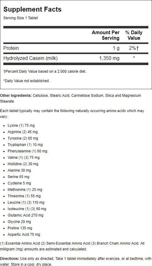 KAL Amino Acid Complex Tablets, 1000 mg, 100 Count