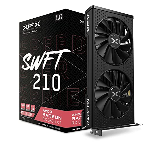 XFX Swift AMD Radeon RX 9060 XT OC Gaming Edition with 8GB GDDR6 HDMI 2xDP, AMD RDNA 4 RX 9060XT RX-96TSW8GBA