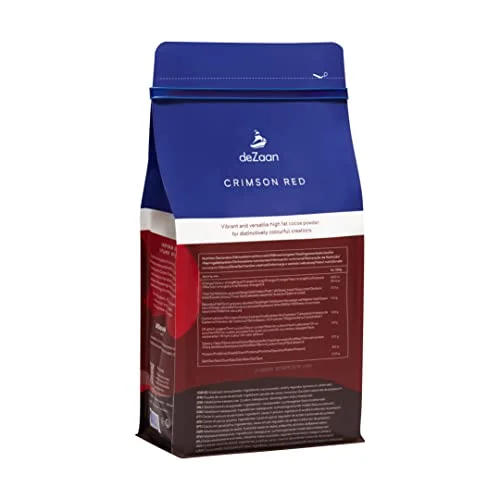 deZaan Holland Crimson Red Dutched Cocoa Powder, 22-24% Fat, Finest Dutch Quality Since 1911